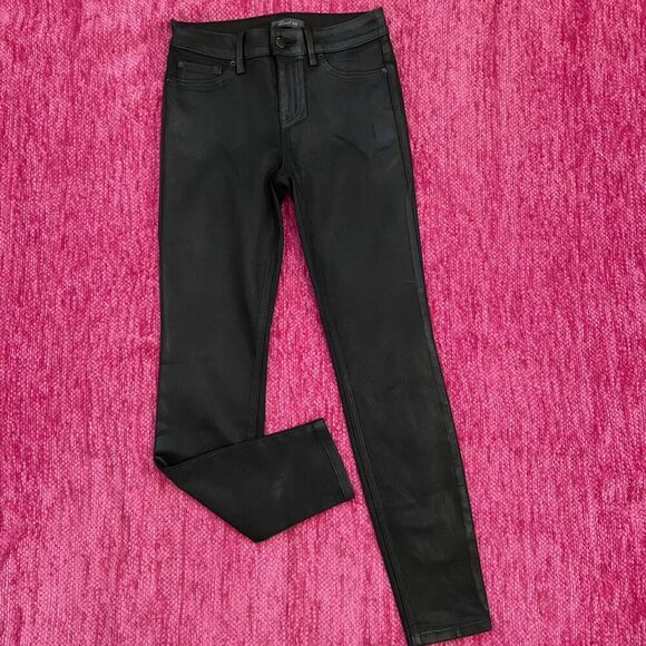 Level 99 Coated Skinny Jeans Black Size 27 (4) - Picture 13 of 13